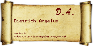 Dietrich Angelus névjegykártya